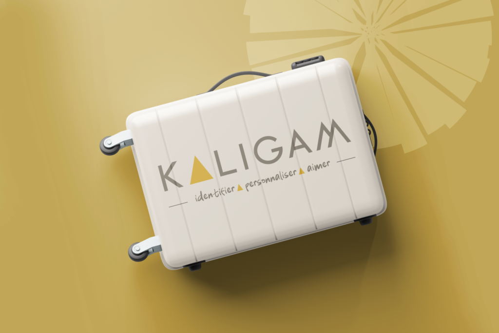 Kaligam - logo sur valise